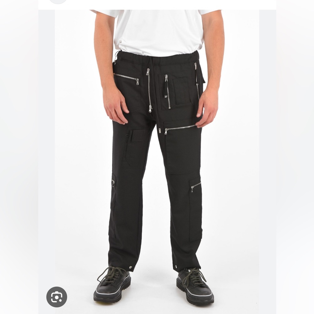Diesel black cold stripe pants